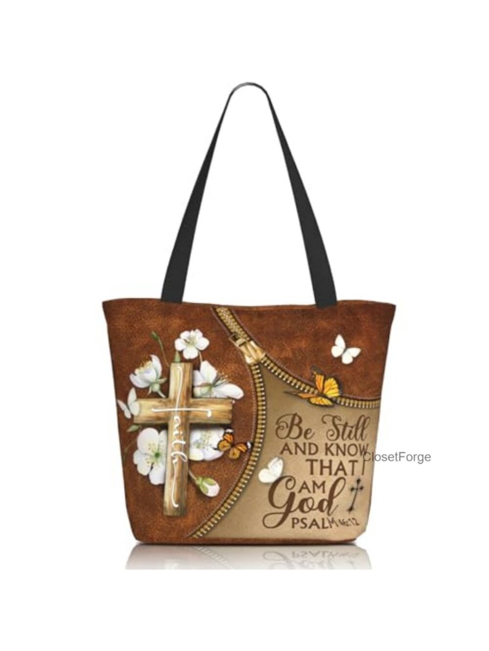 Waterproof Polyester Bible Tote Bag for Women Christian Church Gift with Zipper